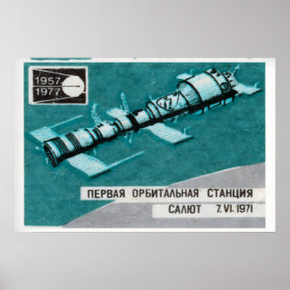 Internationella rymdstationen - Tändsticksasktryck Poster