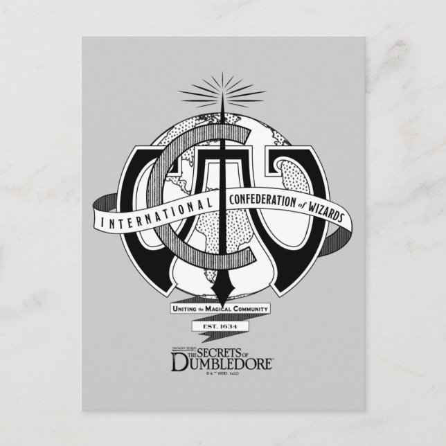 Internationella Trollkarlsförbundets logotyp Vykort (Framsida)