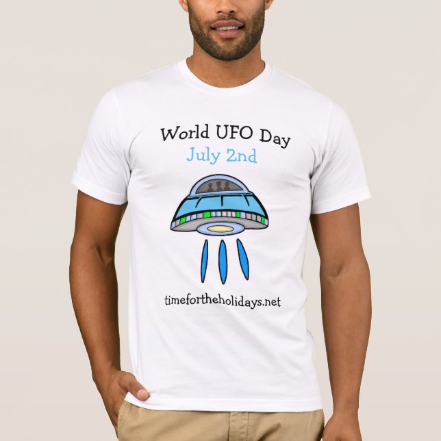 Internationella UFO-dagen 2 juli T-Shirt (Framsida)