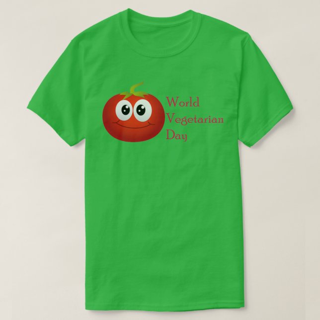 Internationella vegetariska dagen t shirt (Design framsida)