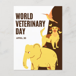 Internationella veterinärdagen vykort