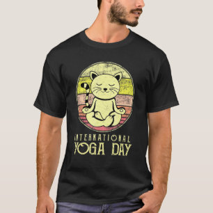 Internationella yogadagen för kvinnor - män - barn t shirt