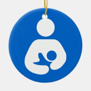 Internationellt Breastfeeding symbol Julgransprydnad Keramik