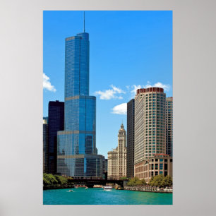 Internationellt hotell & Tower® Chicago för trumf Poster