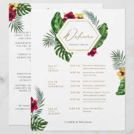 Internationellt kort för Tropiskt Bröllop-tidslinj