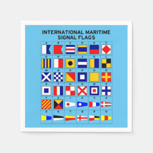 Internationellt maritimt signalerar flaggor pappersservett