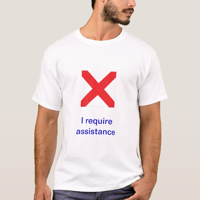 Internationellt maritimt signalerar flaggor t-shirt (Framsida)