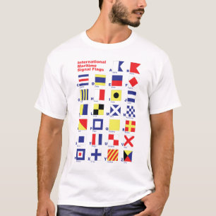 Internationellt maritimt signalerar flaggor t-shirt