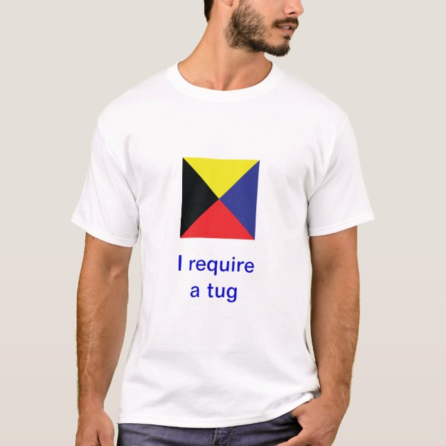 Internationellt maritimt signalerar flaggor t-shirt (Framsida)