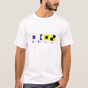 Internationellt maritimt signalerar flaggor t-shirt
