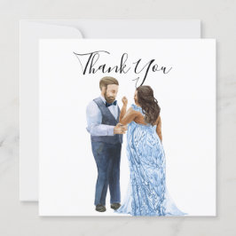 Internationellt par Bröllop tackkort Inbjudningar