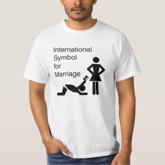 Internationellt symbol för giftermål t-shirt