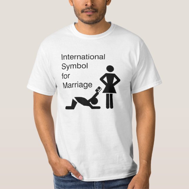 Internationellt symbol för giftermål t-shirt (Framsida)
