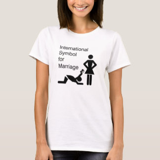 Internationellt symbol för giftermål tee shirt