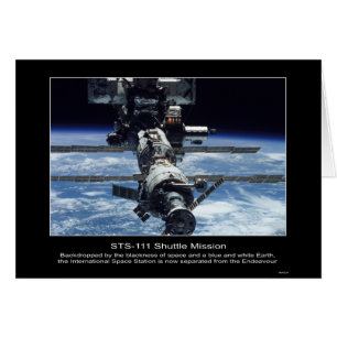 Internationellt utrymme Stationview från NASA Hälsningskort