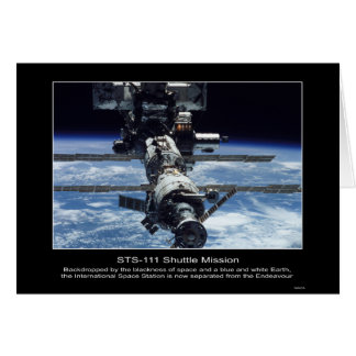 Internationellt utrymme Stationview från NASA Hälsningskort