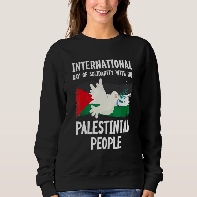 Internella solidaritetsdagen med det palestinska f t shirt (Framsida)