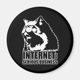 Internet: Allvarlig affär (rolig tshirt för Magnet