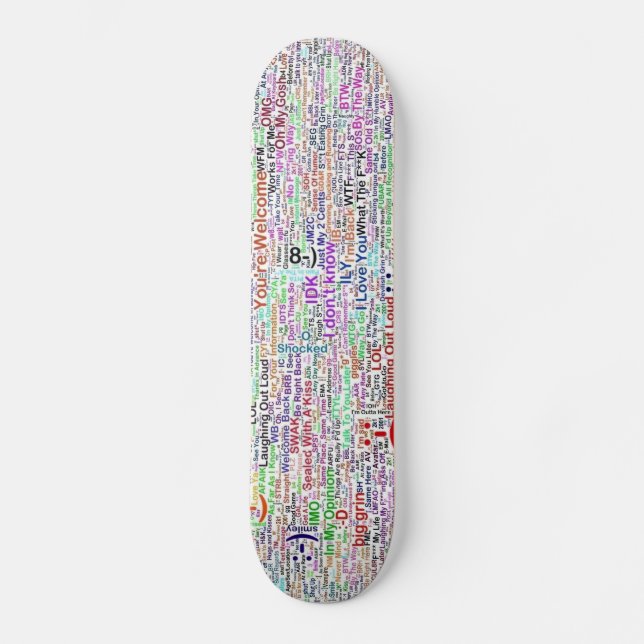 Internet Chatta Lingo Art Skateboard Bräda 20,5 Cm (Framsida)