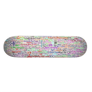 Internet Chatta Lingo Art Skateboard Bräda 20,5 Cm
