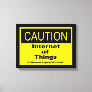 Internet för varningsskylten för Sak IoT-varning Canvastryck