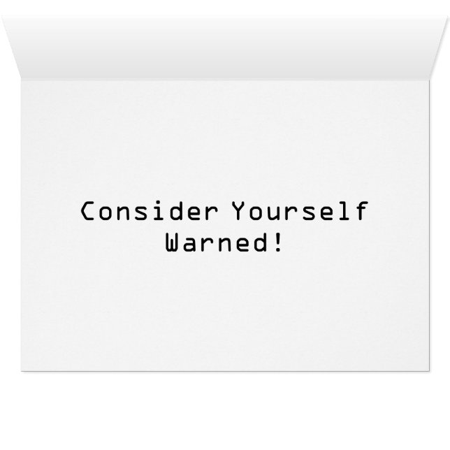 Internet för varningsskylten för Sak IoT-varning Hälsningskort (Insidan Horizontal (UnderSidan))