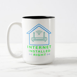 Internet installerad på rätt sätt Två-Tonad mugg