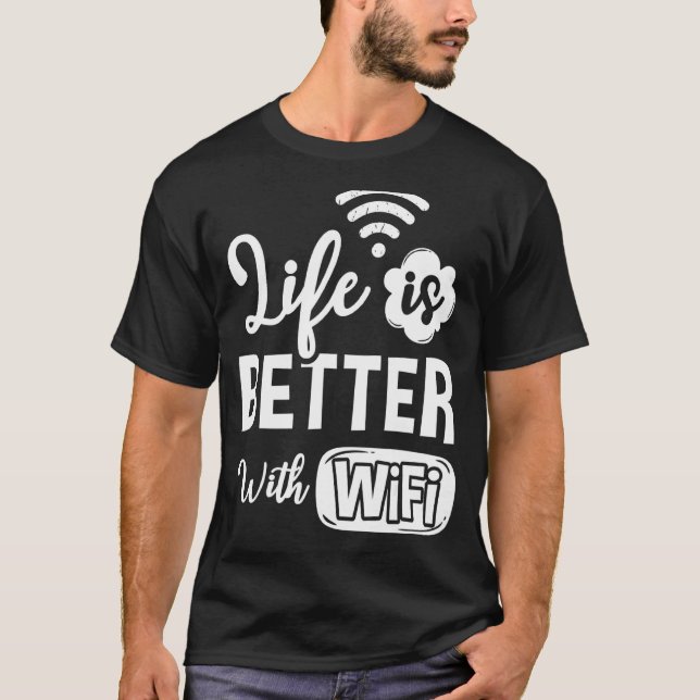 Internet-lösenord för WiFi-routern citerar datorn  T Shirt (Framsida)