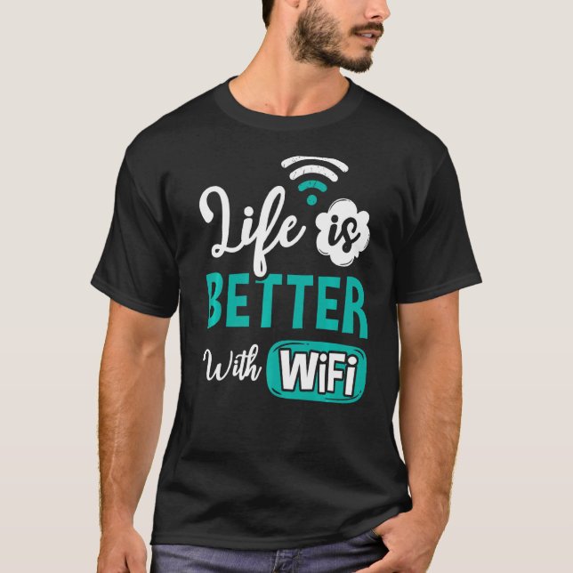 Internet-lösenord för WiFi-routern citerar datorn  T Shirt (Framsida)