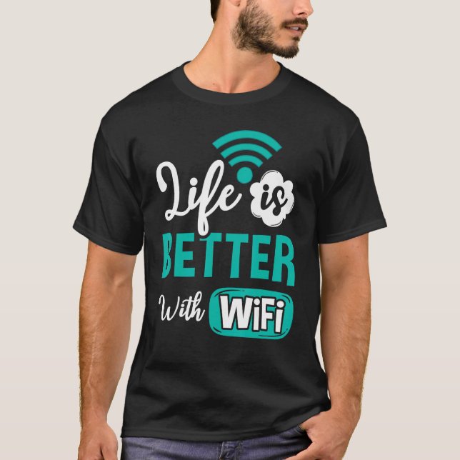 Internet-lösenord för WiFi-routern citerar datorn  T Shirt (Framsida)