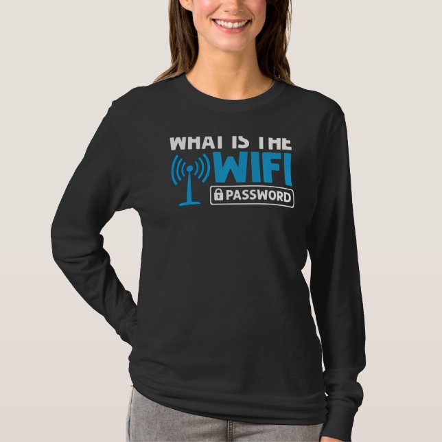 Internet-lösenord för WiFi-routern citerar datorn  T Shirt (Framsida)