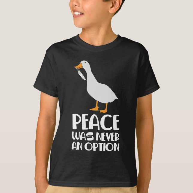Internet Memorial Goose Game Peace var aldrig ett  T Shirt (Framsida)