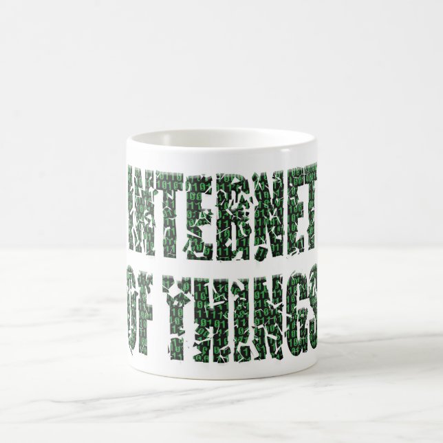 Internet of things with an overlay of binary code  kaffemugg (Center)