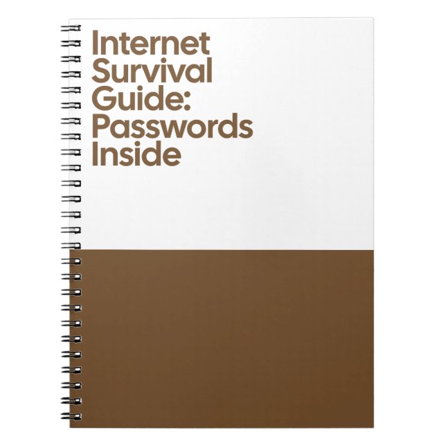 Internet Password Funny Notebook Anteckningsbok (Framsidan)
