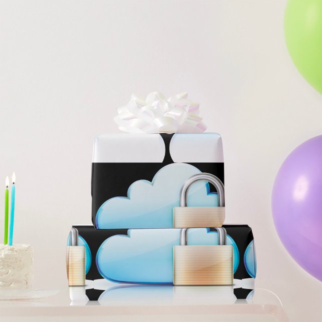 Internet Security-ikon Padlock Wrapping Papper Presentpapper (Skapare uppladdad)