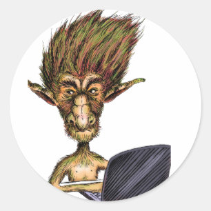 Internet Troll Runt Klistermärke
