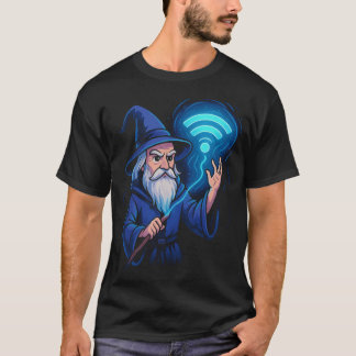 Internet Trollkarl Magic WiFi Signal Rolig nörd T Shirt