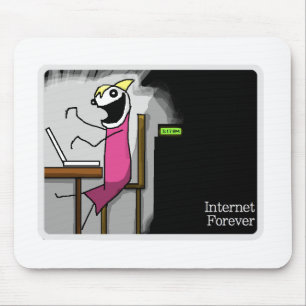 Internetför evigtmusen vadderar musmatta