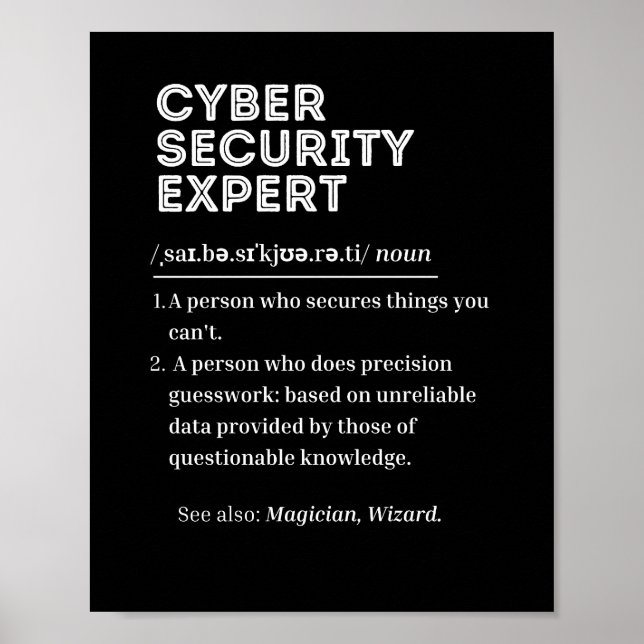 Internetsäkerhet, definition poster (Framsidan)