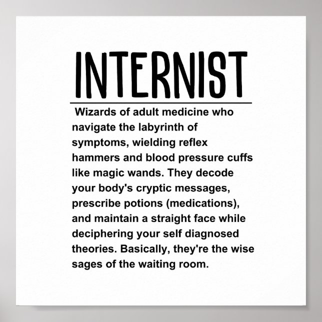 Internist Poster (Framsidan)