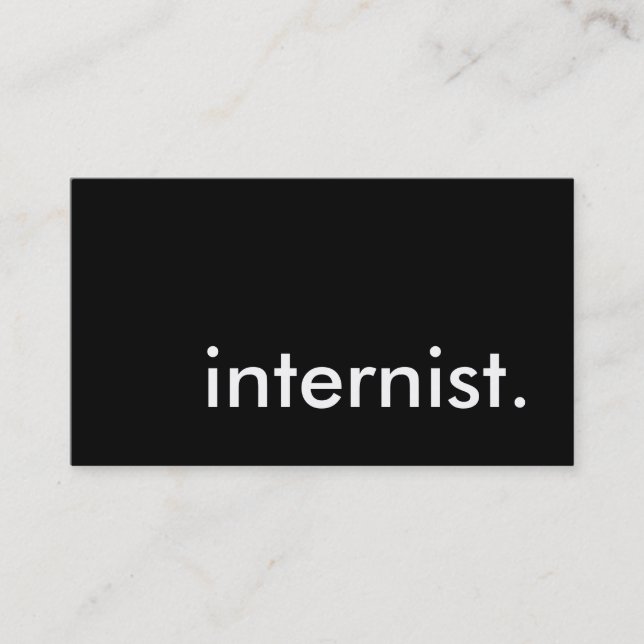 Internist. Visitkort (Framsida)