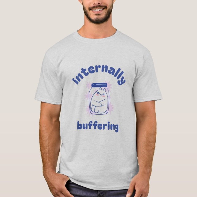 Internt Buffrande Rolig Katt | Medicinstudent T Shirt (Framsida)