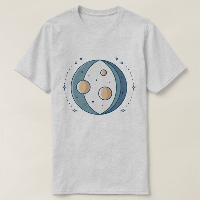 Interplanetell justering i kosmisk dubbelhet t shirt (Design framsida)