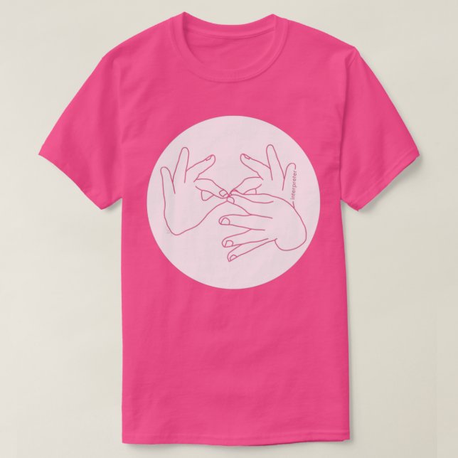Interpreter white fron t shirt (Design framsida)