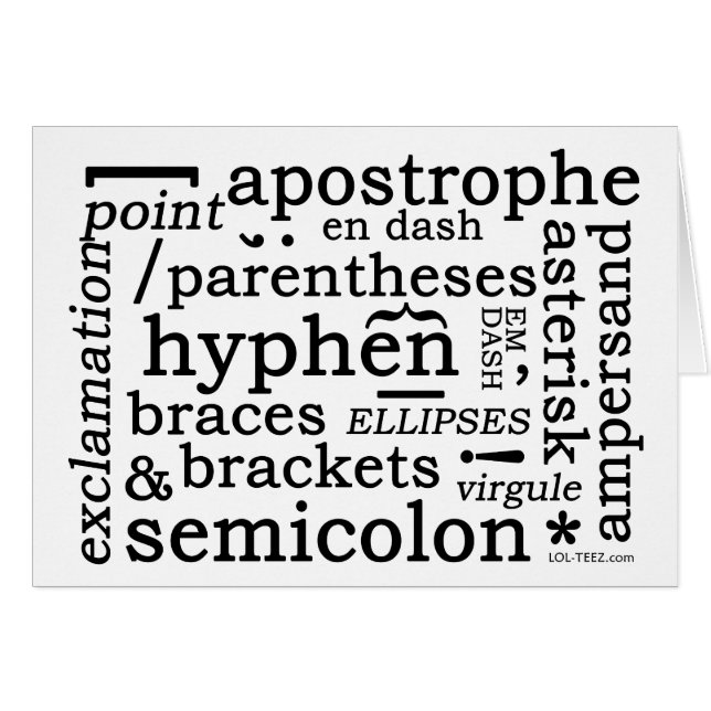 Interpunktion Hälsningskort (Framsidan Horizontal)