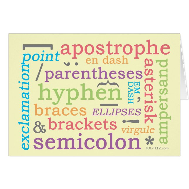 Interpunktion II Hälsningskort (Framsidan Horizontal)