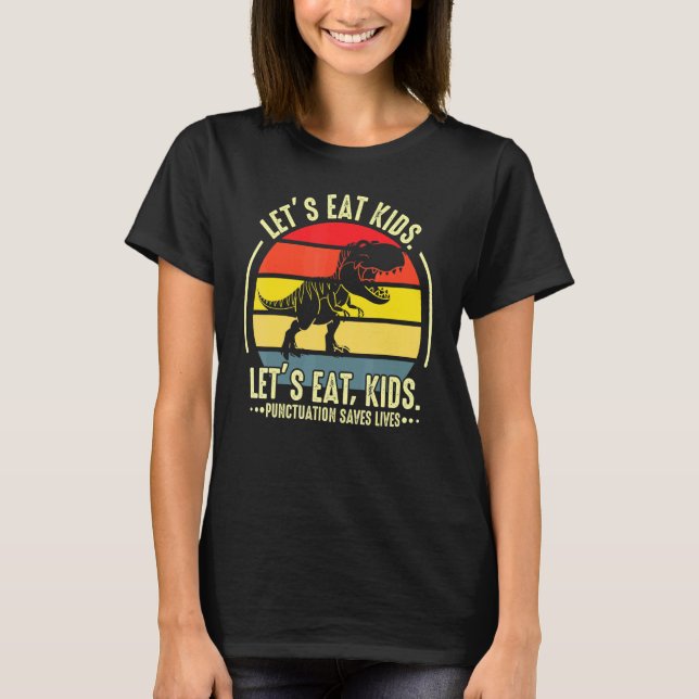 Interpunktion Räddar Liv Lärare T Shirt (Framsida)