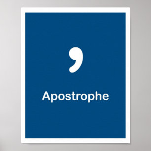 interpunktionsmarkeringar- apostrof poster