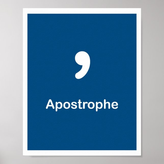 interpunktionsmarkeringar- apostrof poster (Framsidan)
