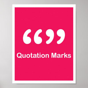 interpunktionsmarkeringar - citattecken poster